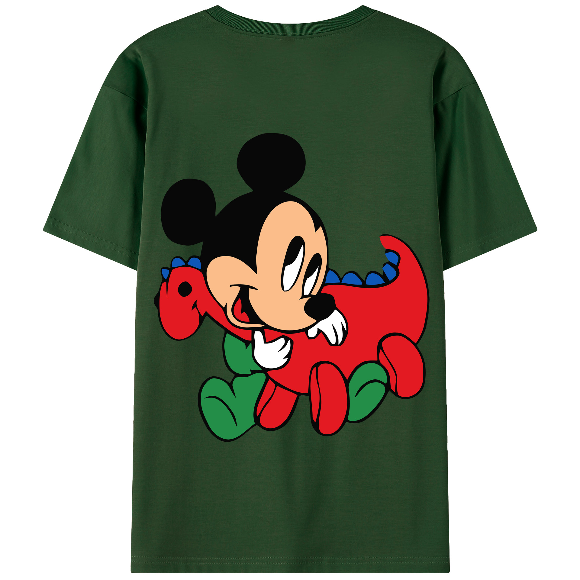 （画像用） ミッキーマウス Mickey Mouse 綿100％半袖Tシャツ（背面プリント）